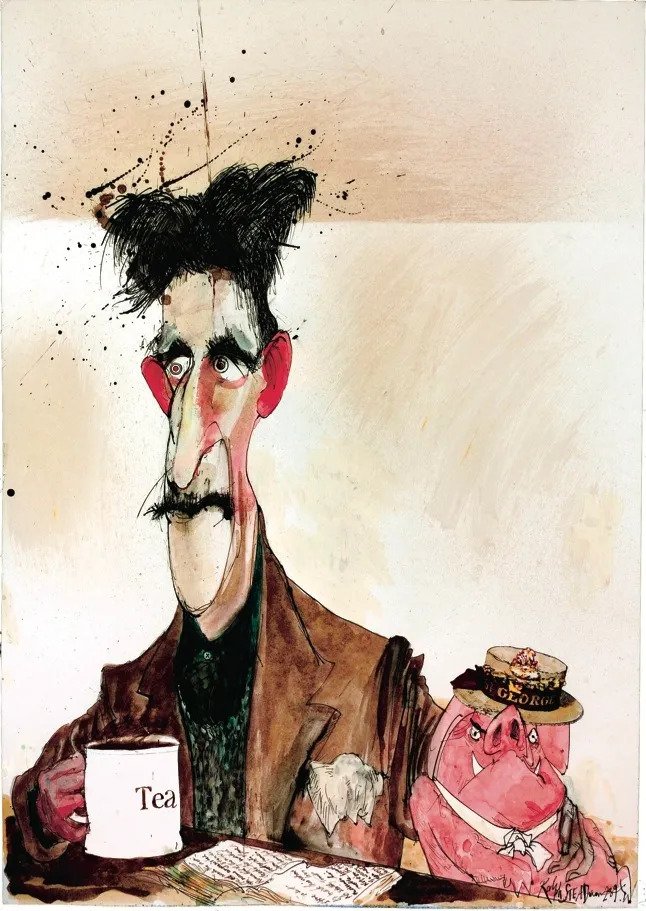 george orwell - ilustrație