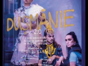 Posterul spectacolului de teatru "Dușmanie v.2.0."