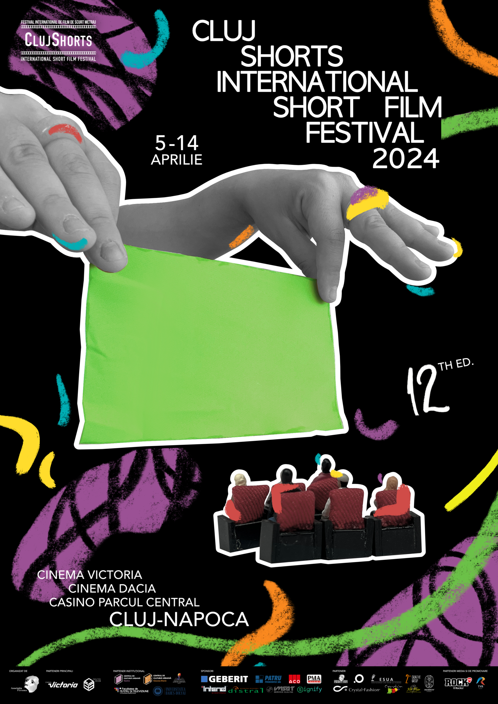 Afiș pentru Internațional Short Film Festival ediția a 12-a.