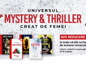 Imagine cu oferta promoțională a editurii Crime Scene Press.