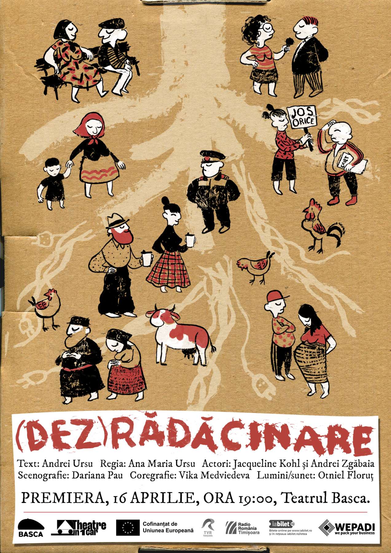 Dezradacinare Afis - preluat Bucharest Fringe